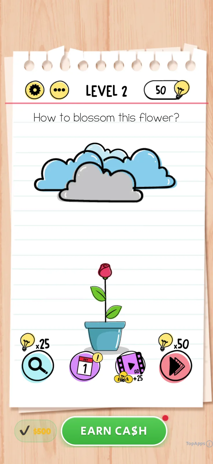 Gameplay screen from Brain Test