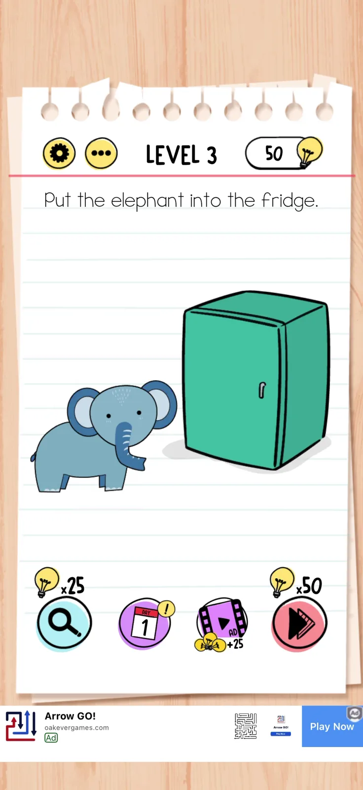 Gameplay screen from Brain Test