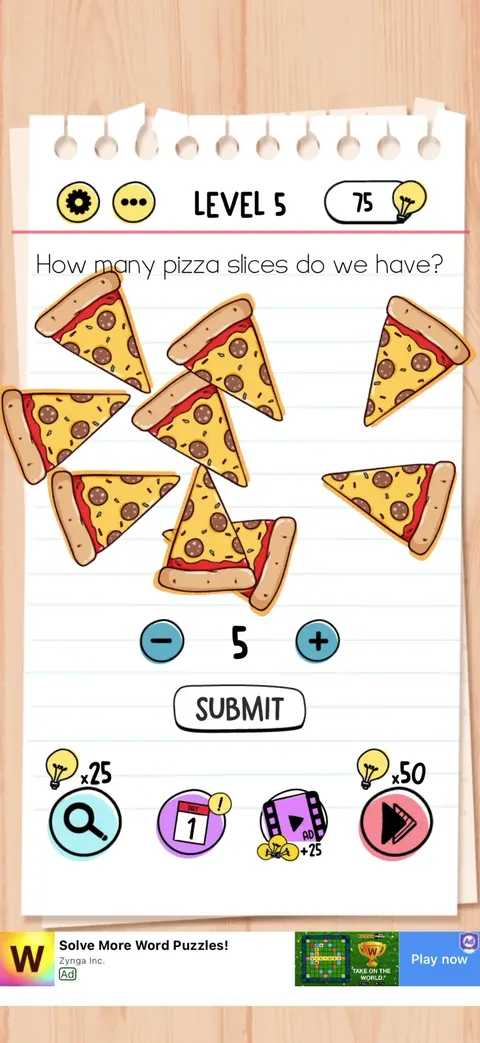 Gameplay screen from Brain Test
