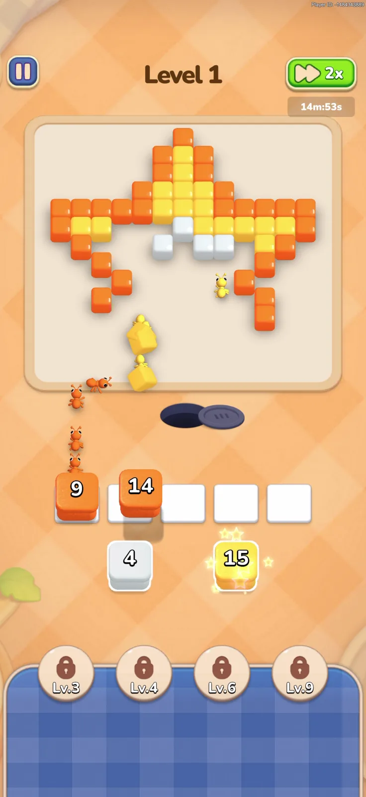 Gameplay screen from Colony Flow!