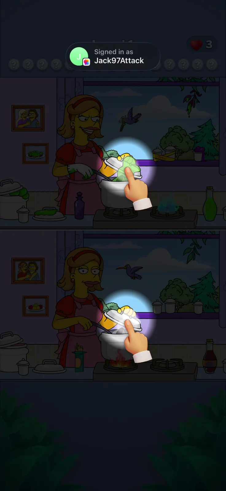 Tutorial screen from Find Differences