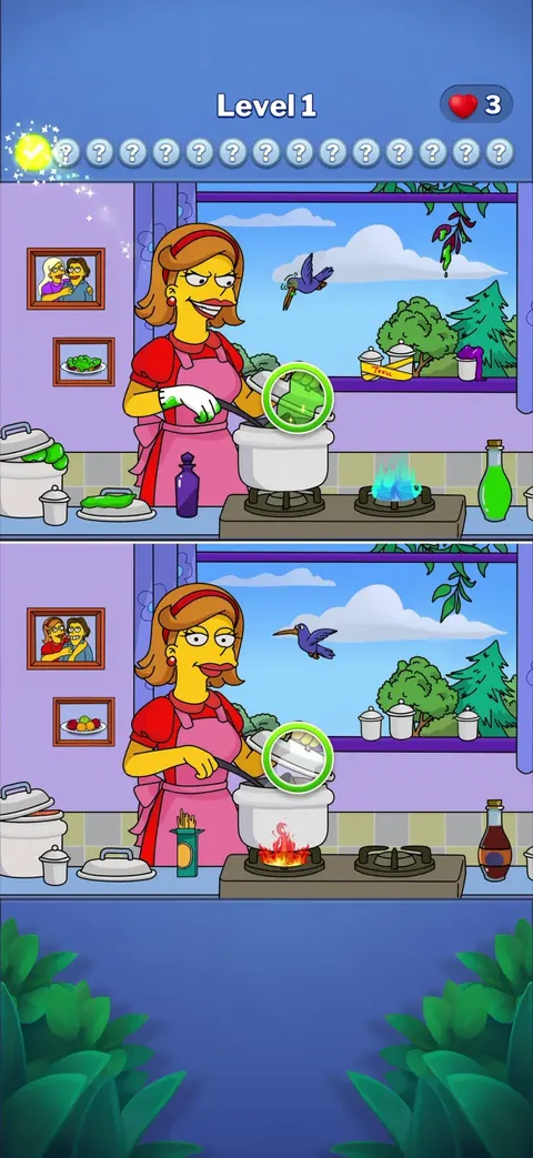 Gameplay screen from Find Differences