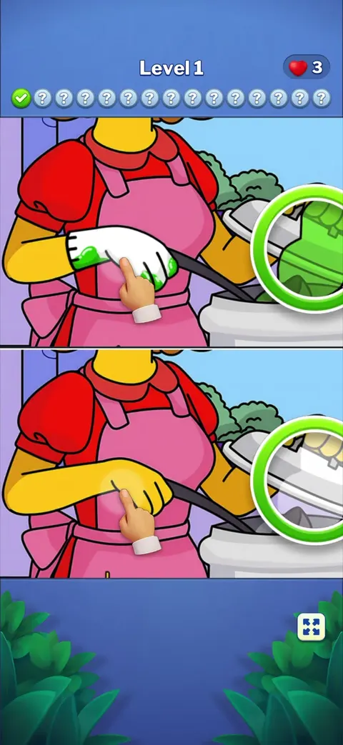 Gameplay screen from Find Differences