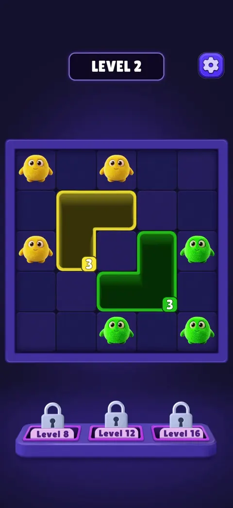Gameplay screen from Fluffy Drop