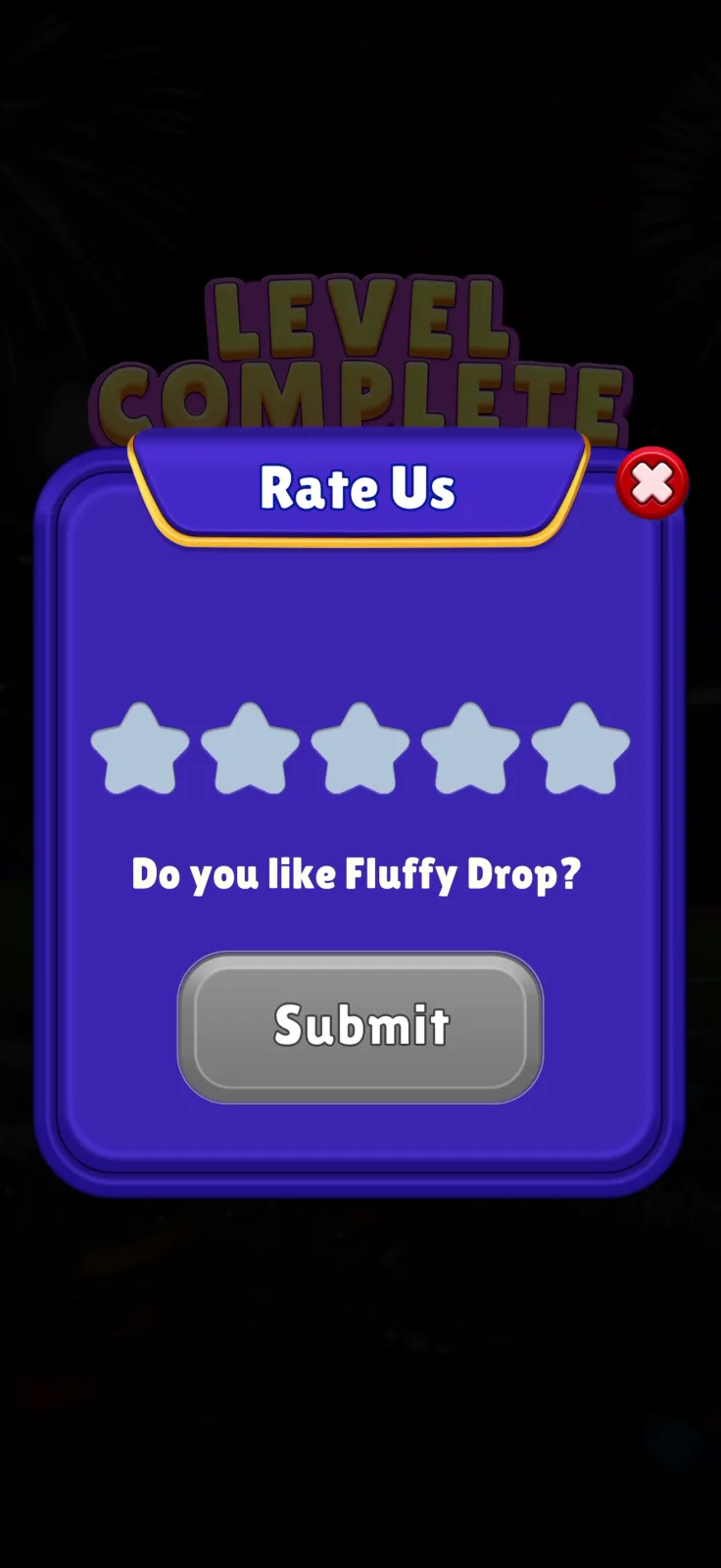 Notifications screen from Fluffy Drop