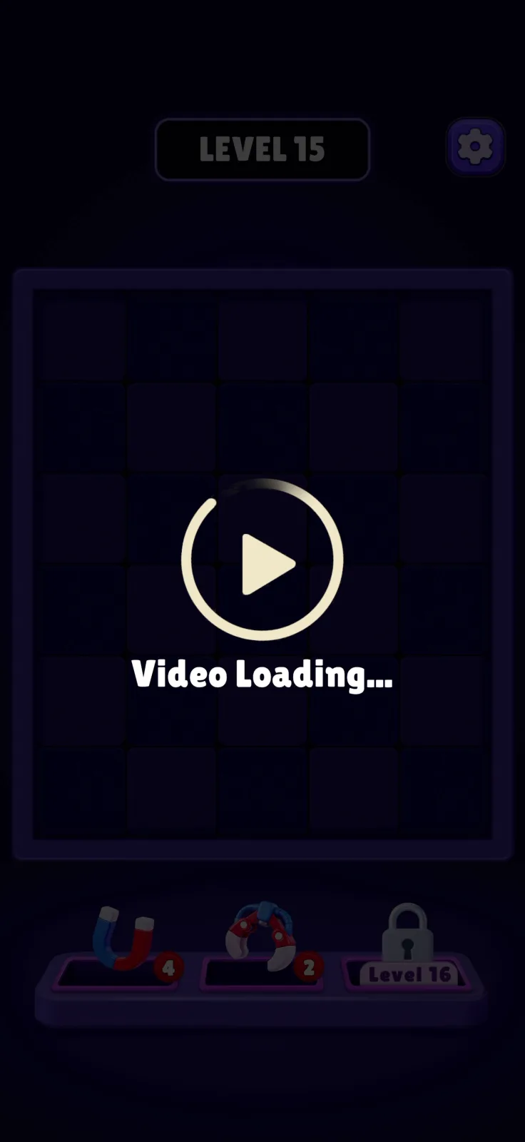 Rewarded ads screen from Fluffy Drop