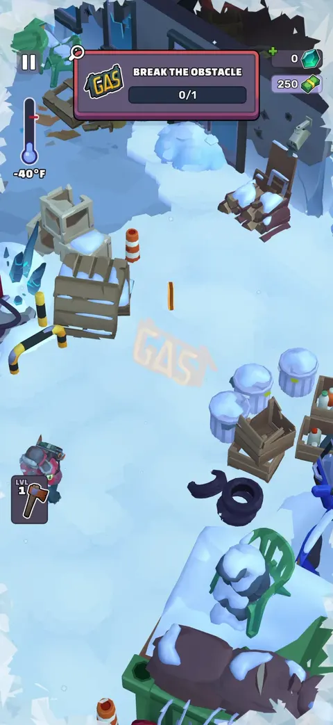Gameplay screen from Frost World