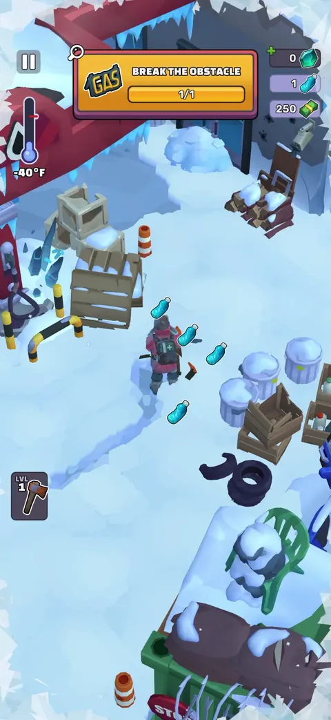 Gameplay screen from Frost World