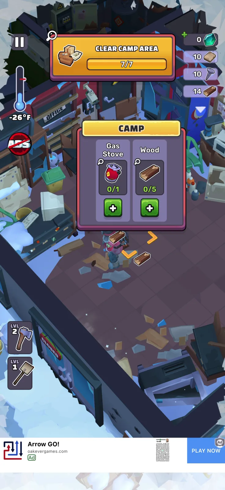 Gameplay screen from Frost World