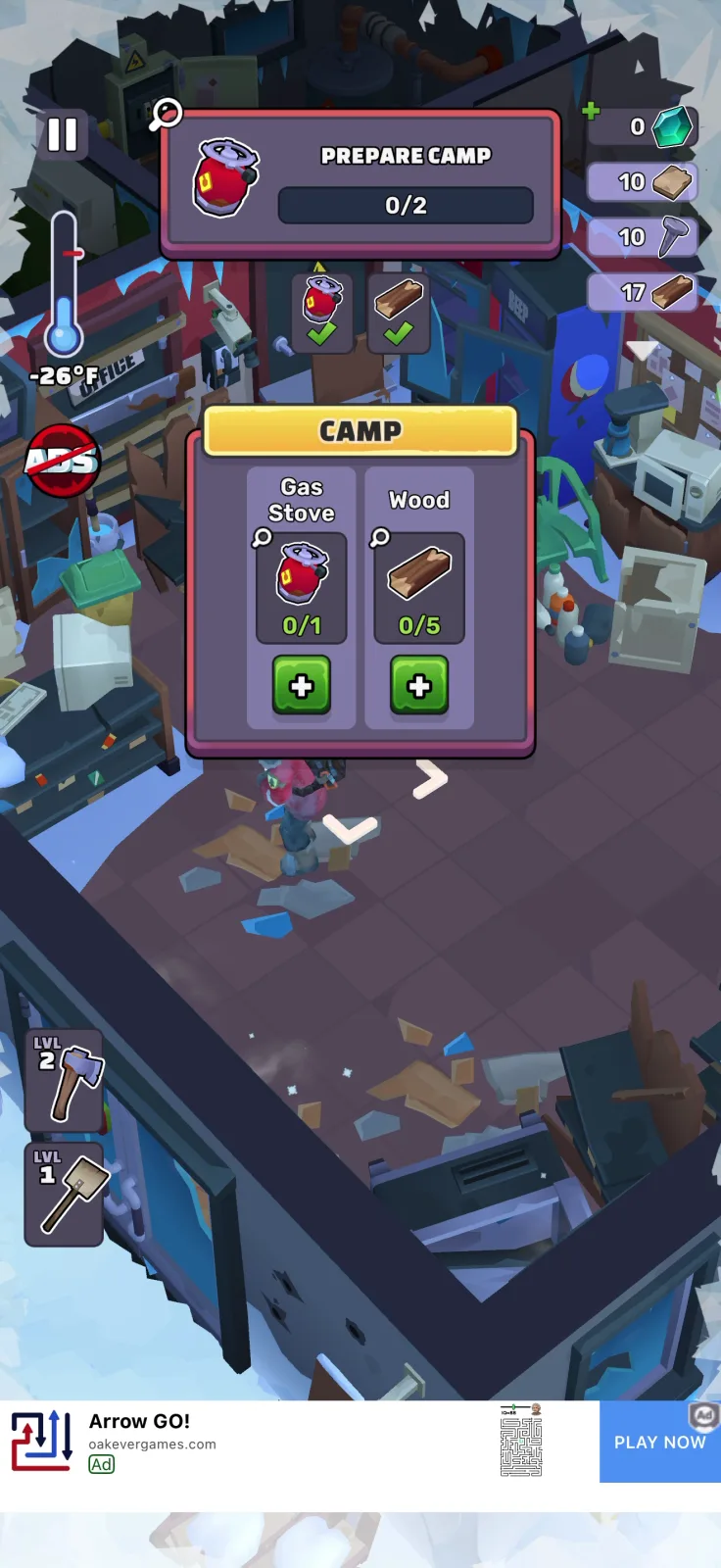 Gameplay screen from Frost World