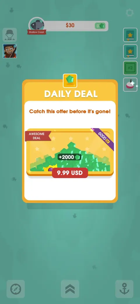 Offers screen from Hooked Inc