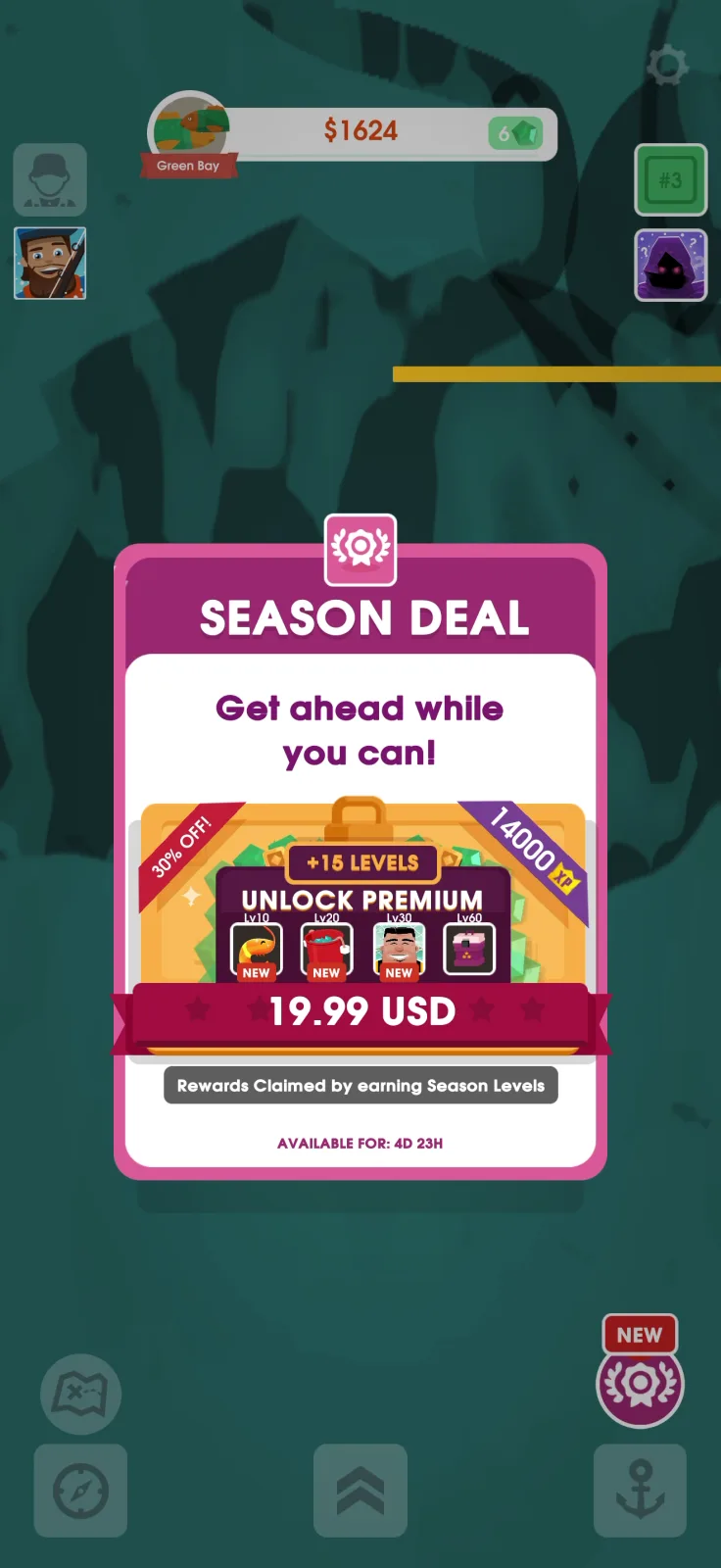 Offers screen from Hooked Inc