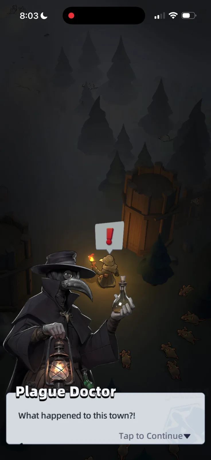 Tutorial screen from Last Asylum