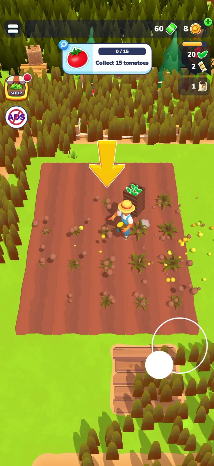 Tutorial screen from Little Farm Story