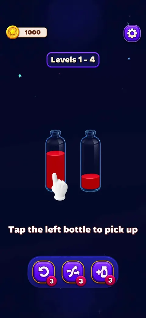 Tutorial screen from Magic Sort!