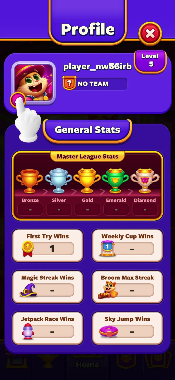 Account & login screen from Magic Sort!