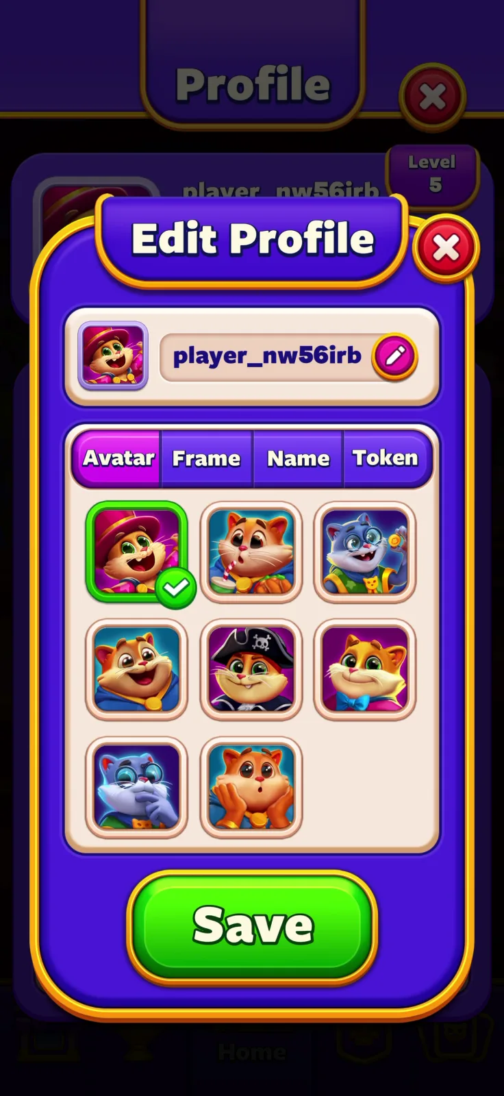 Cosmetics screen from Magic Sort!