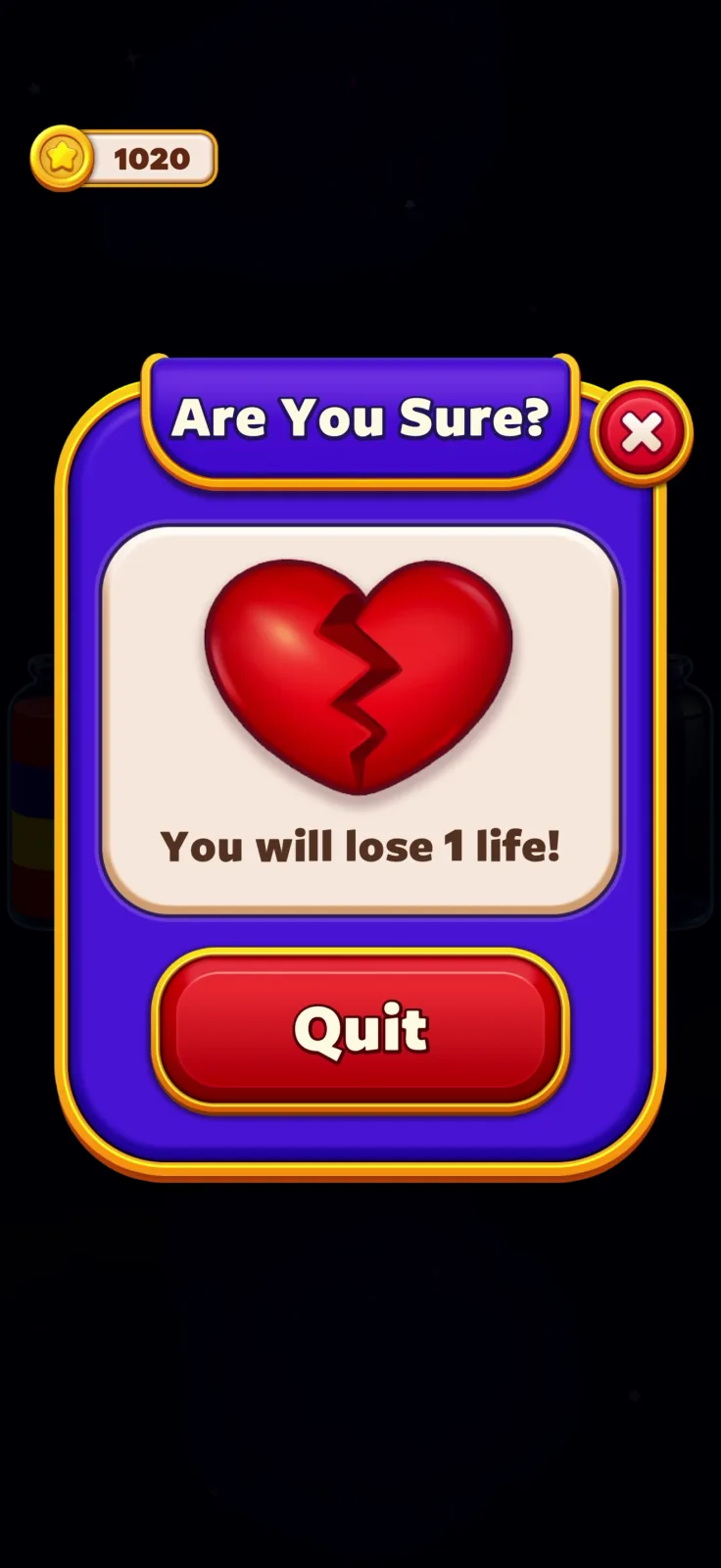 Energy & lives screen from Magic Sort!