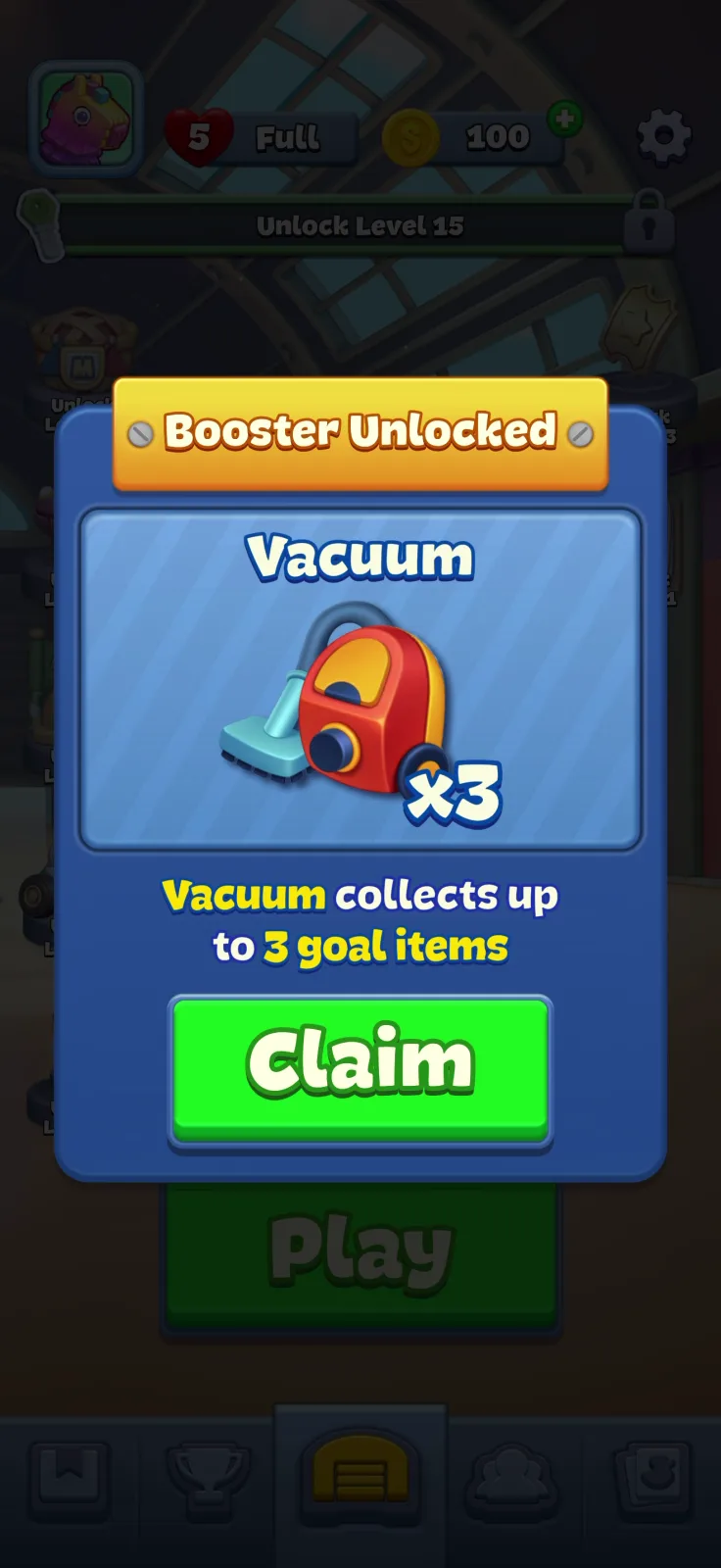 Tutorial screen from Match Factory