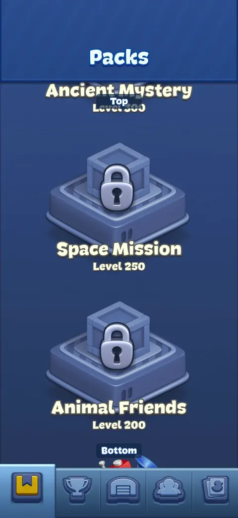 Collection systems screen from Match Factory