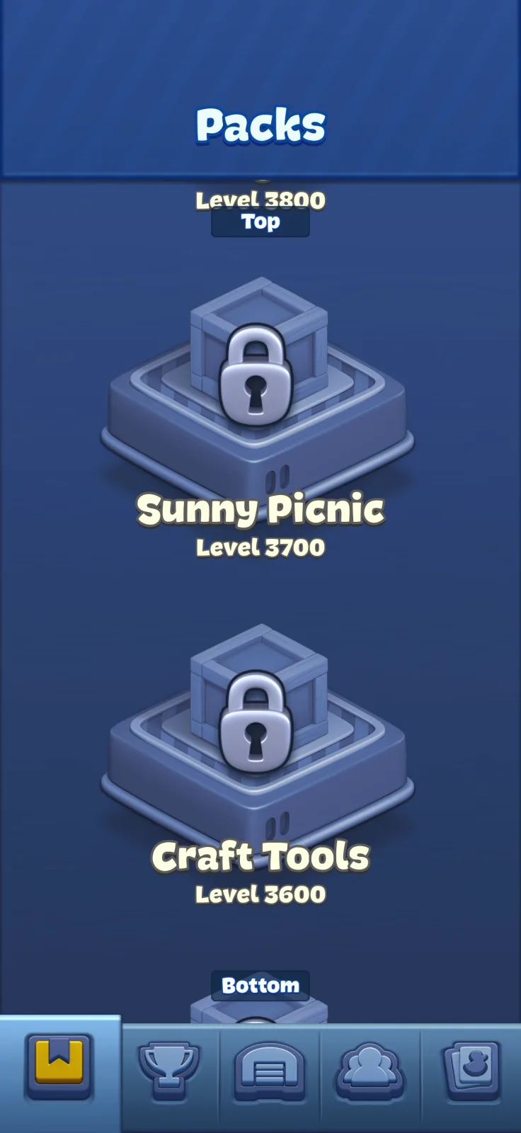 Collection systems screen from Match Factory