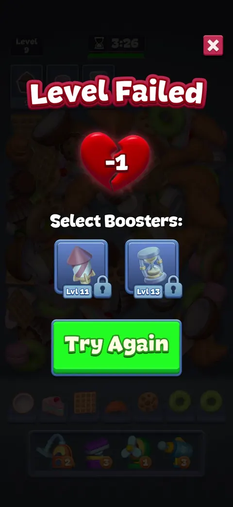 Defeat screen from Match Factory