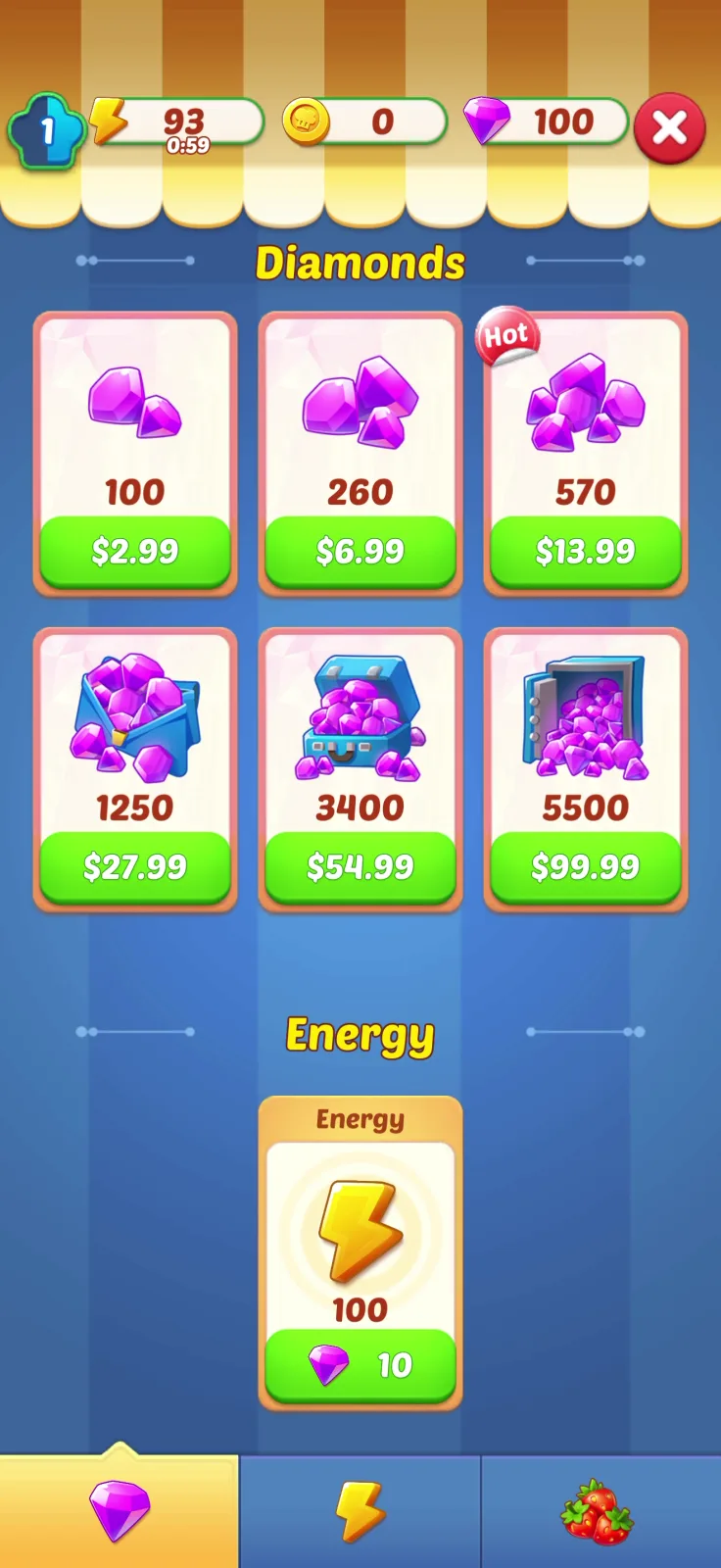 Shop screen from Merge Cooking: Theme Restaurant