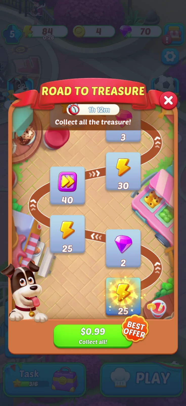 Offers screen from Merge Cooking: Theme Restaurant