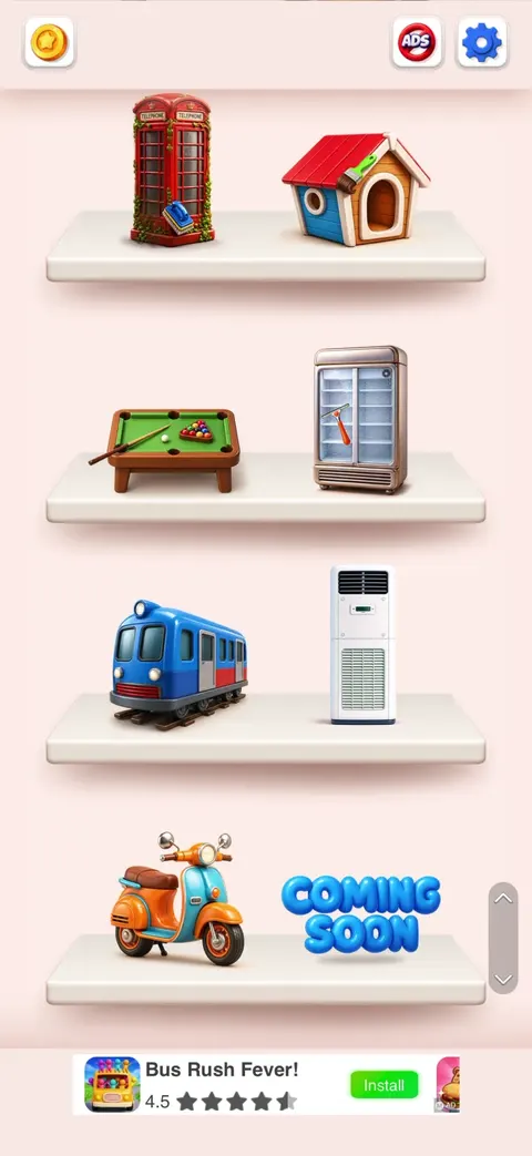 Collection systems screen from Perfect Makeover Cleaning ASMR
