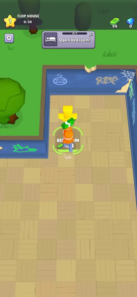 Gameplay screen from Flop House