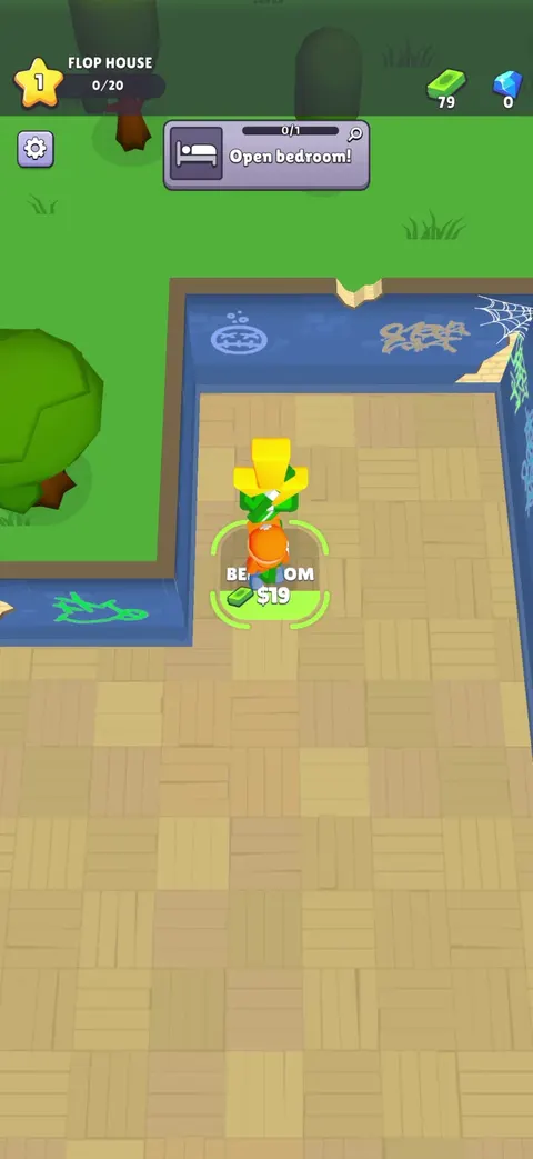 Gameplay screen from Flop House