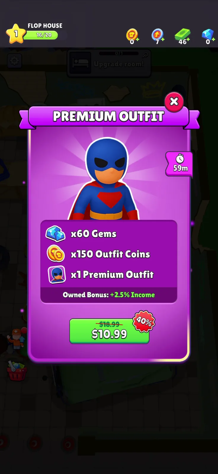 Offers screen from Flop House