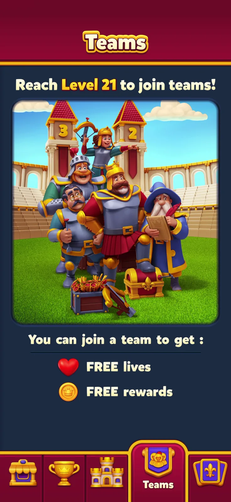 Guilds & clans screen from Royal Kingdom