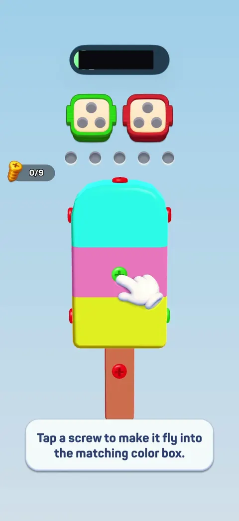 Tutorial screen from Screwdom