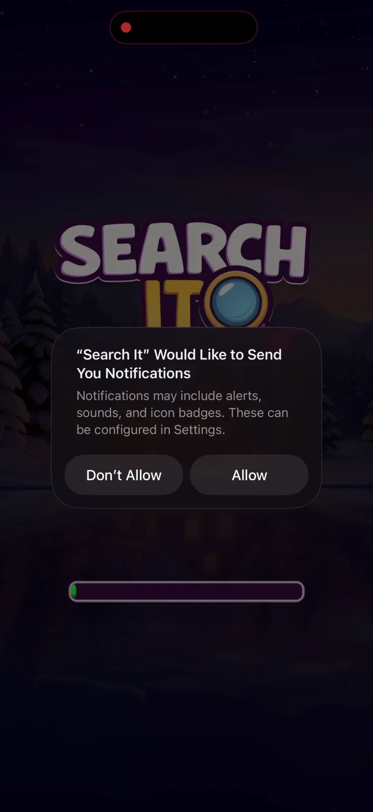 Consent & privacy screen from Search It