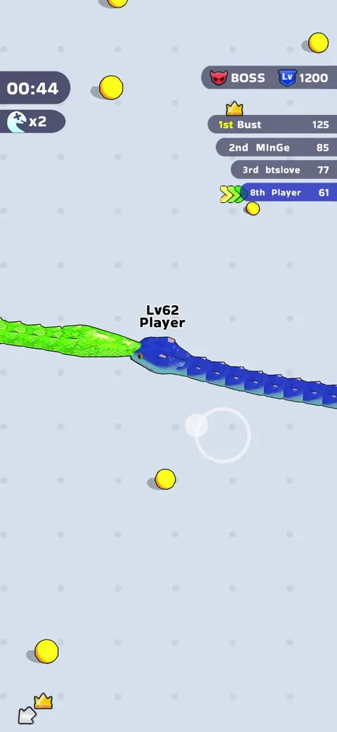Gameplay screen from Snake Clash