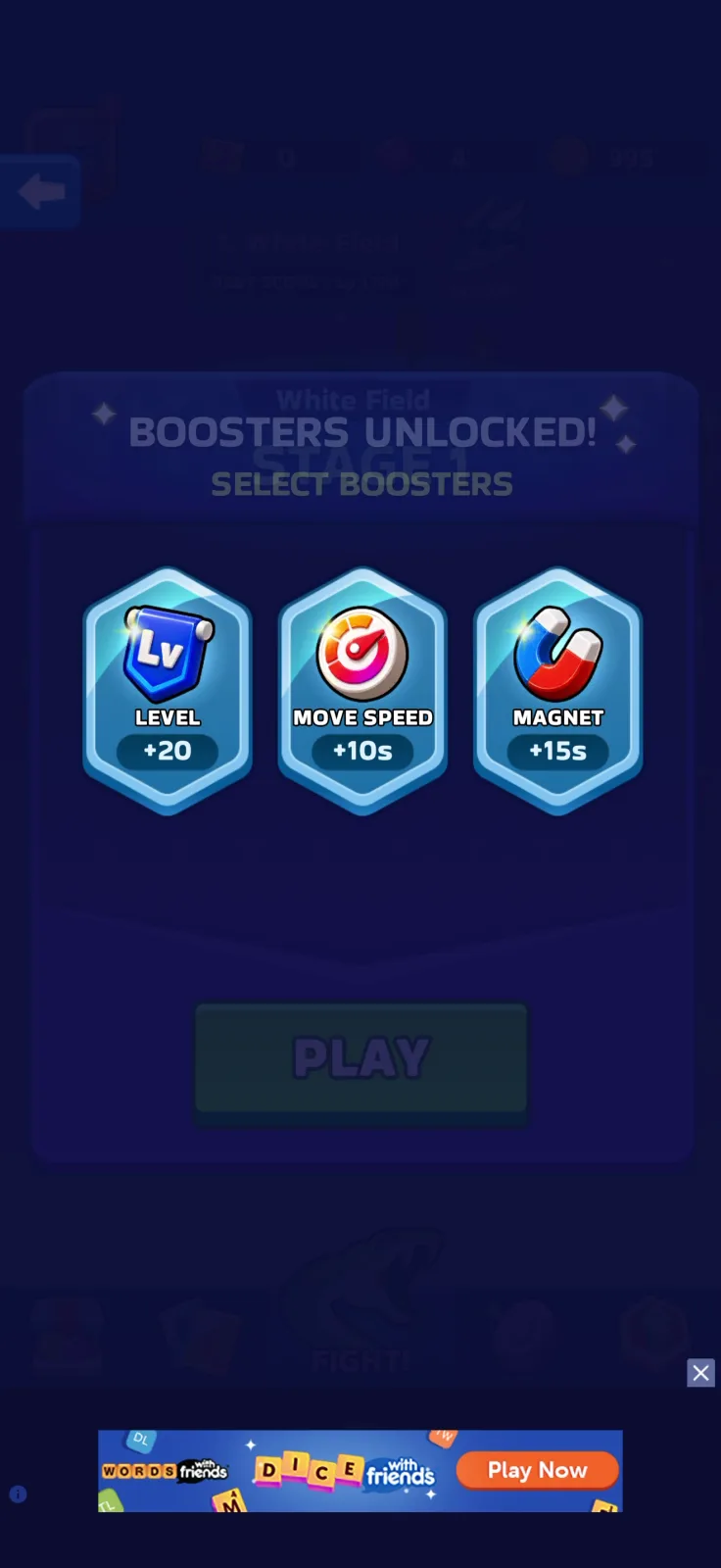 Loadout screen from Snake Clash
