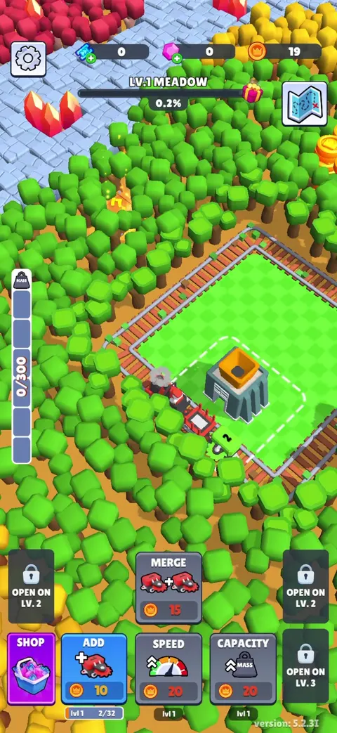 Gameplay screen from Train Miner