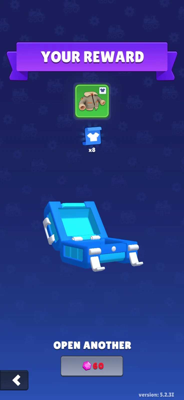 Gacha / loot box screen from Train Miner