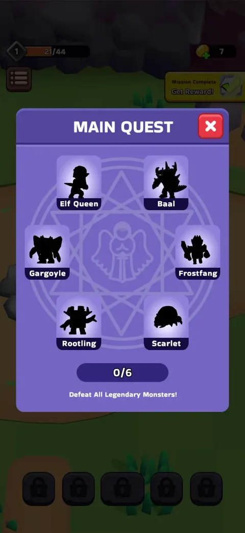 Missions screen from XP Hero