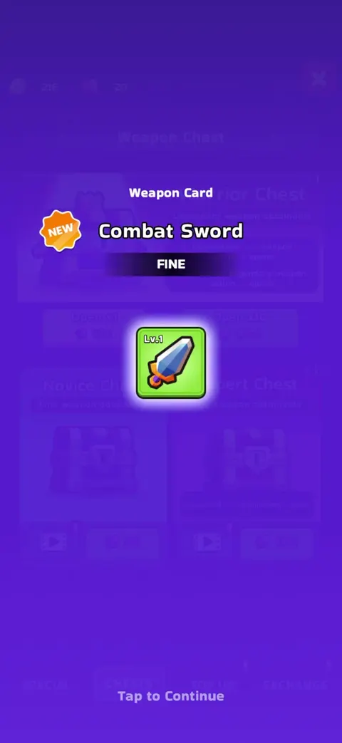 Gacha / loot box screen from XP Hero